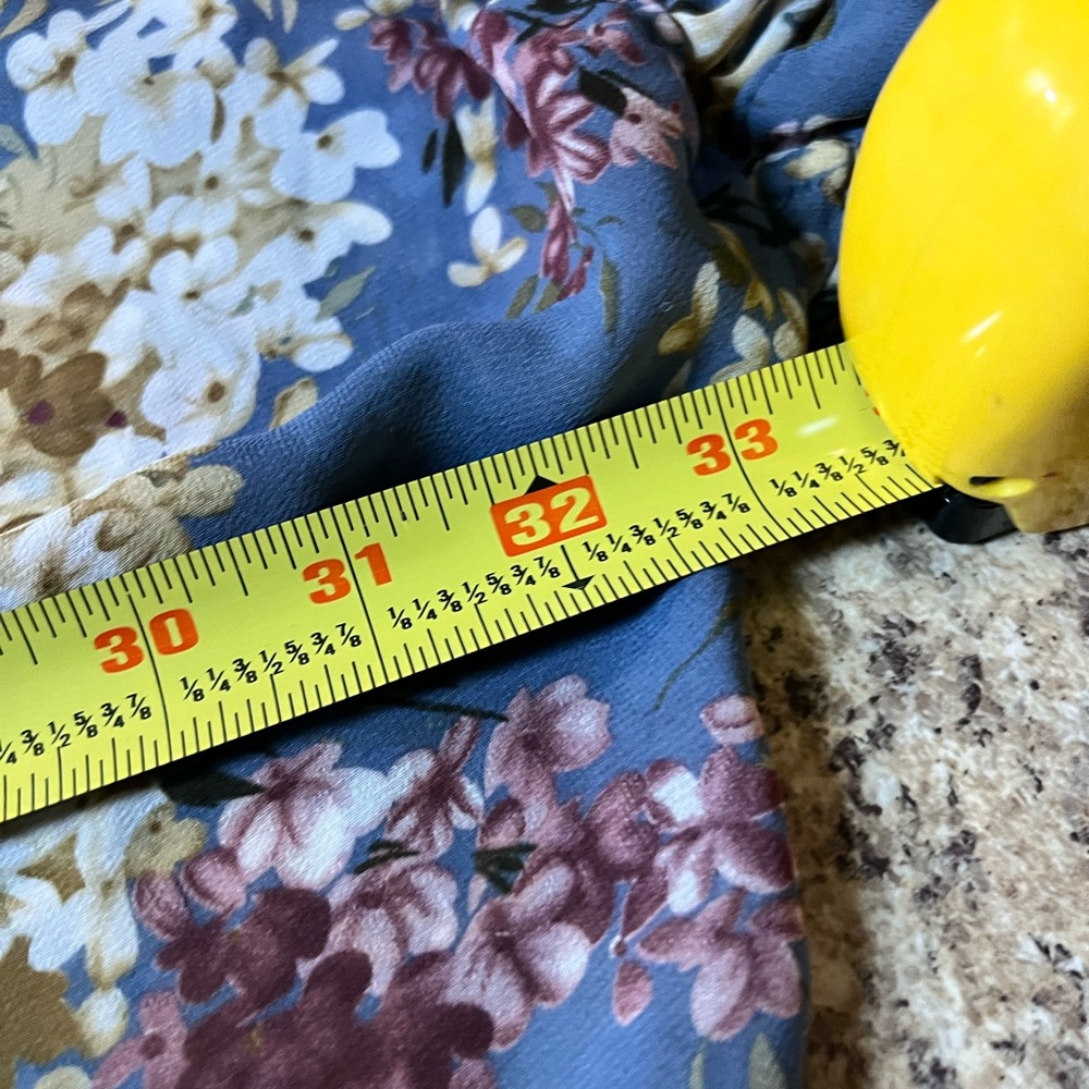 Umgee Floral Blouse - Blue and Pink 2x - Picture 5 of 7